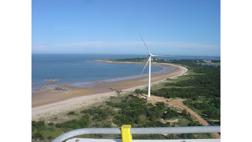 金沙風力發電站風力發電機組。